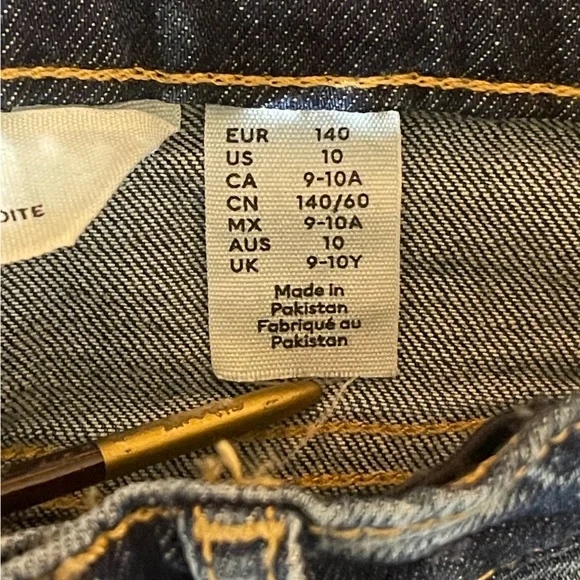 H&M Kids Slim Fit Jeans Size 10 Adjustable Waist Blue Denim New With Tags - Picture 4 of 10